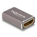 Αντάπτορας HDMI Delock 60078 με Ethernet, 8K/60Hz, μεταλλικός, γκρι