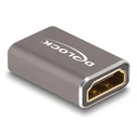 Αντάπτορας HDMI Delock 60078 με Ethernet, 8K/60Hz, μεταλλικός, γκρι