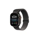 Apple Watch Ultra 4 49mm Titanium Μαύρο με Milanese Loop (Μικρό)