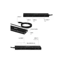 Club 3D USB‑C 12‑σε‑1 Hub, 3×HDMI / 3×USB‑C / USB‑A / LAN, 8K30Hz, PD140W (CSV‑2556)