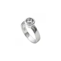 DIAMONFIRE Women's Ring Size 17.5 - Sterling Silver 925 with 7mm Zirconia
