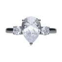 DIAMONFIRE Women's Sterling Silver Ring with Zirconia - Size 16.5