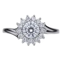 DIAMONFIRE Women's Sterling Silver Ring with Zirconia - Size 17