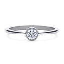 DIAMONFIRE Women's Sterling Silver Ring with Zirconia - Size 17.5