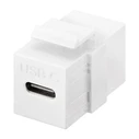 Αξεσουάρ Δικτύου Goobay Keystone module USB-C 3.2 Gen 2 61262, θηλυκό σε θηλυκό, λευκό