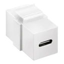 Αξεσουάρ Δικτύου Goobay Keystone module USB-C 3.2 Gen 2 61262, θηλυκό σε θηλυκό, λευκό