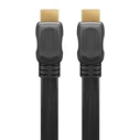 Καλώδιο HDMI 2.0 Goobay 61278 Ethernet Flat 4k/60hz 18 Gbps 1.5m Μαύρο