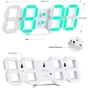EDUP EH-LED1319 3D LED Ρολόι Τοίχου/Επιτραπέζιο 9.5" με Τηλεχειριστήριο και Νυχτερινό Φωτισμό