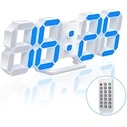 EDUP EH-LED1319 3D LED Ρολόι Τοίχου/Επιτραπέζιο 9.5" με Τηλεχειριστήριο και Νυχτερινό Φωτισμό