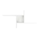 Wall-mounted shelf W100xD18xH50 cm High Gloss White  Velco