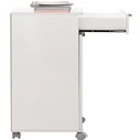 Velco Mobile shelving unit with door and drawer 50x40x100 cm White High-Gloss