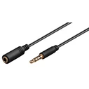 Καλωδίου Ήχου Goobay Προέκταση 3.5mm 62480, 4 Pin Stereo, Cu, 3M, Μαύρο