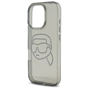 Karl Lagerfeld KLHCP16XHKHDCELK Apple iPhone 16 Pro Max hardcase IML Rhinestones Karl Head black