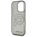 Karl Lagerfeld KLHCP16XHKHDCELK Apple iPhone 16 Pro Max hardcase IML Rhinestones Karl Head black