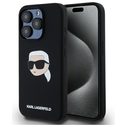 Karl Lagerfeld KLHMP15XSKHPPLK Apple iPhone 15 Pro Max hardcase Silicone Karl Head Print MagSafe black