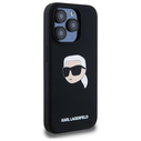 Karl Lagerfeld KLHMP15XSKHPPLK Apple iPhone 15 Pro Max hardcase Silicone Karl Head Print MagSafe black