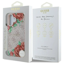 Guess GUHMP16SP4ROPEMCP Apple iPhone 16 hardcase 4G Flowers Print MagSafe pink