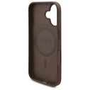 Guess GUHMP16SP4ROPEMCW Apple iPhone 16 hardcase 4G Flowers Print MagSafe brown