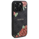Guess GUHMP16XP4ROPEMCK Apple iPhone 16 Pro Max hardcase 4G Flowers Print MagSafe black