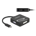 Αντάπτορας USB Delock Type-C σε VGA/DVI/HDMI/DisplayPort 63129, 4K, μαύρος