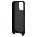 Karl Lagerfeld KLHCP16SSAKCPBK Apple iPhone 16 hardcase Saffiano Karl&Choupette Metal Pin CBDY Strap black