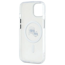Karl Lagerfeld KLHMP14SHLSKCH Apple iPhone 14 hardcase IML Metal Karl&Choupette Head MagSafe white