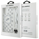 Karl Lagerfeld KLHMP16LHCKCKLCT Apple iPhone 16 Pro hardcase IML Crossbody Monogram Karl & Choupette Head MagSafe transparent