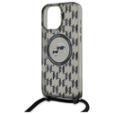 Karl Lagerfeld KLHMP16XHCKCKLCK Apple iPhone 16 Pro Max hardcase IML Crossbody Monogram Karl & Choupette Head MagSafe black