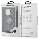 Karl Lagerfeld KLHMP16XHCKCKLCK Apple iPhone 16 Pro Max hardcase IML Crossbody Monogram Karl & Choupette Head MagSafe black