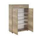 Shoe cabinet with double opening doors, drawer, 5 storage positions, ventilated back 73x35x108 cm - TORI (Velco Group)