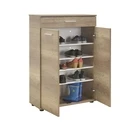 Shoe cabinet with double opening doors, drawer, 5 storage positions, ventilated back 73x35x108 cm - TORI (Velco Group)