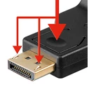 Αντάπτορας DisplayPort Goobay σε VGA 63489, gold-plated, μαύρος
