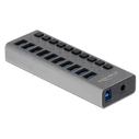 USB Hub Delock 10x με διακόπτες 63670, USB 3.0, 5Gbps, LED, γκρι