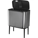 Brabantia Bo Matt 34L Trash Bin — Grey, Soft-touch Lid
