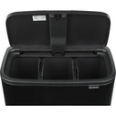 Brabantia Bo Plastic Touch Bin Black Matt 11 L (3 x 11 L compartments, total 33 L) - 316067