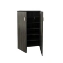 Velco Pro Systems Shoe Cabinet with Two Doors - 6 Shelves - Ventilated Back - 60x32x122 cm - Grey Beech