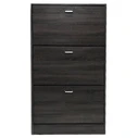 Velco Pro Systems Shoe Cabinet with Three Doors - Ventilated Back Panel 63x24x115 cm Gray Oak