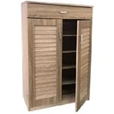 Velco Pro Systems Shoe Cabinet with Two Doors, Drawer & 5 Storage Shelves 68x32x98 cm (Maple)