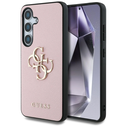 Guess Grained Big 4G Logo Small Classic Logo Samsung Galaxy S25 pink
