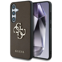 Guess Grained Big 4G Logo Small Classic Logo for Samsung Galaxy S25+ Plus brown