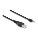 Καλώδιο USB Delock 64184 με ελεύθερα άκρα, 28 AWG, 1m, μαύρο