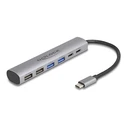 USB Hub Delock 64232, 6x θυρών, 10Gbps, USB-C σύνδεση, γκρι