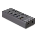 USB Hub Delock 64248 Με Διακόπτες, 5X Θυρών, 5Gbps, Usb/USB-C Σύνδεση, Γκρι