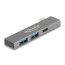 USB Hub Delock 64275, 3X Θυρών, 5Gbps, USB-C Σύνδεση, Γκρι