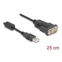 Αντάπορας USB Delock Σε Rs-232 64276, 460.8Kbps, 0.25M, Μαύρος
