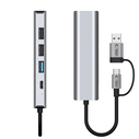 Tech-Protect HB03 HUB Adapter 5in1 USB-C + USB-A 2.0 + USB-A 3.0 + Ethernet RJ45 Space Grey
