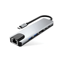 Tech-Protect HB02 HUB Adapter 6in1 USB-C + USB-A 2.0 + USB-A 3.0 + HDMI 4K30Hz + Ethernet RJ45 + PD 100W Space Grey