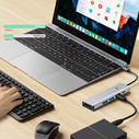 Tech-Protect HB01 HUB Adapter 5in1 USB-C + USB-A 3.0 + HDMI 4K60Hz + PD 100W Space Grey