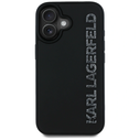 Karl Lagerfeld HC 3D Rubber Elongated Glitter Apple iPhone 16 black