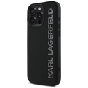 Karl Lagerfeld HC 3D Rubber Elongated Glitter Apple iPhone 16 Pro black